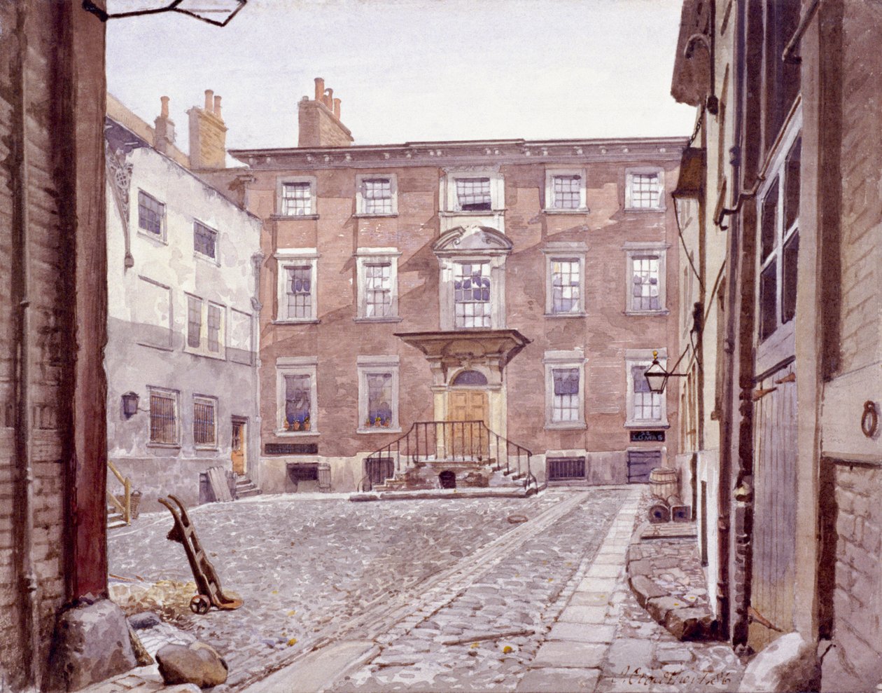 La casa de Sir Christopher Wren, Botolph Lane, Londres, 1886 de John Crowther
