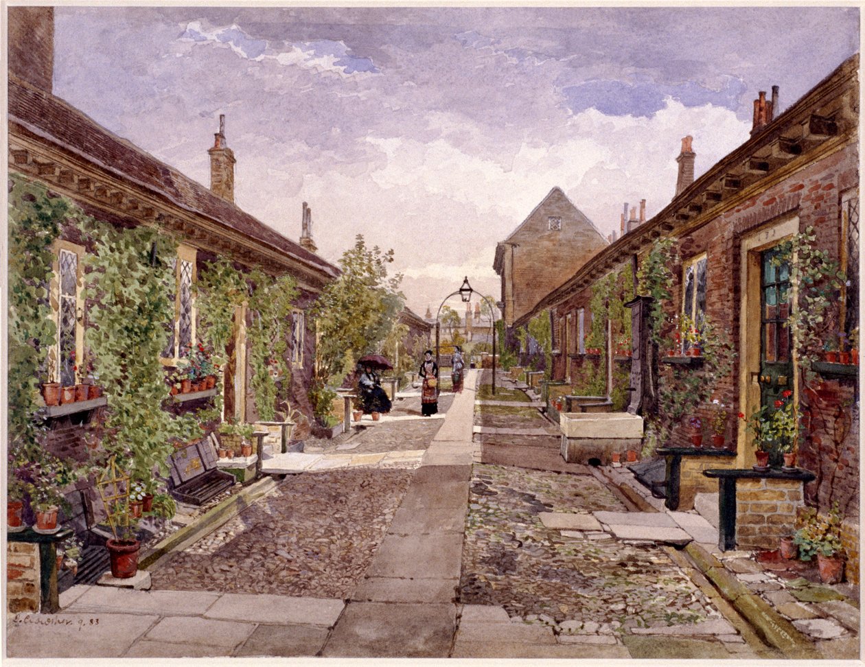 Asilos de Skinners, Mile End Road, Stepney, Londres, 1883 de John Crowther