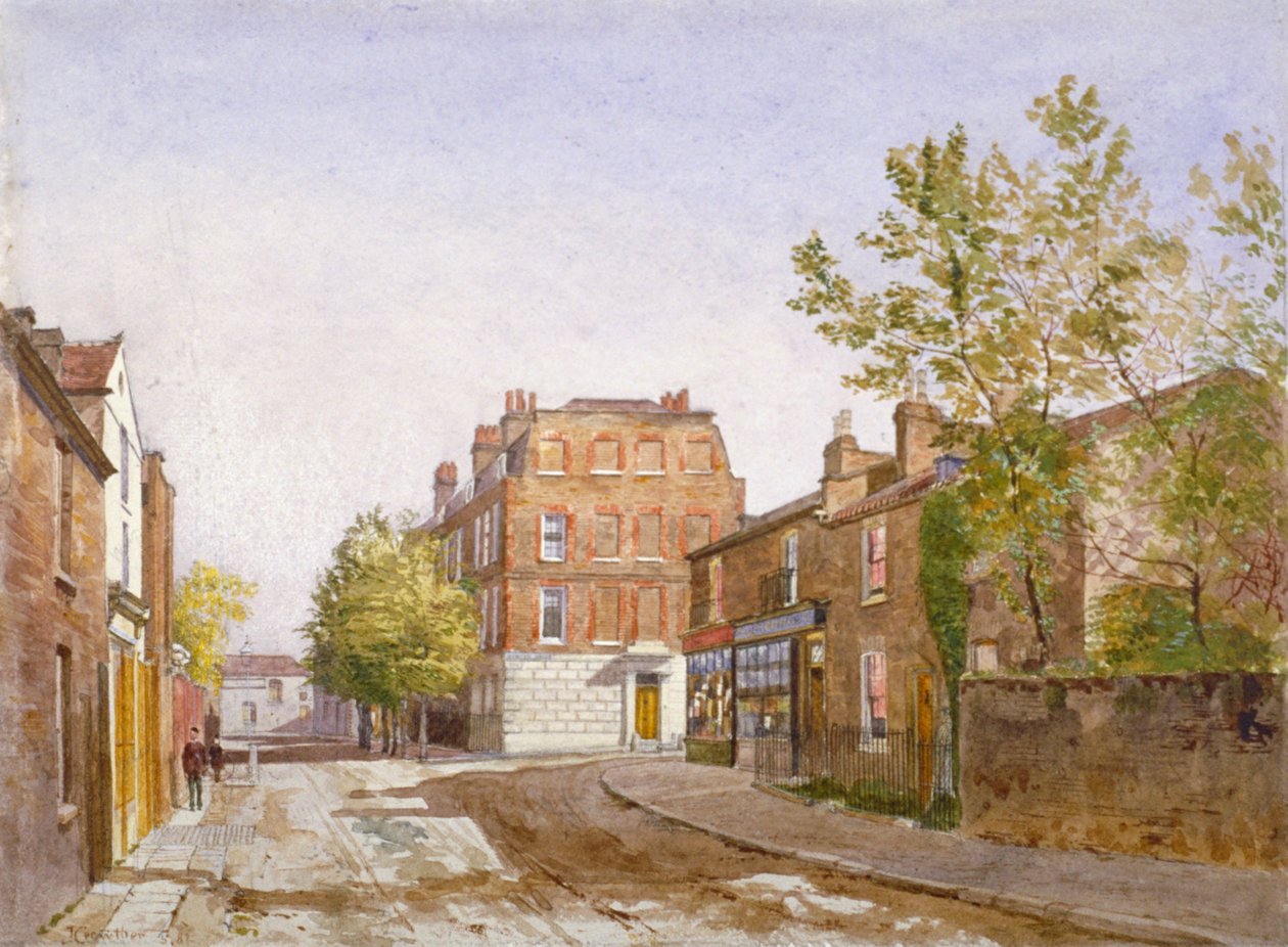 Vista de la Casa Mawson, Chiswick Lane, Chiswick, Londres, 1882 de John Crowther