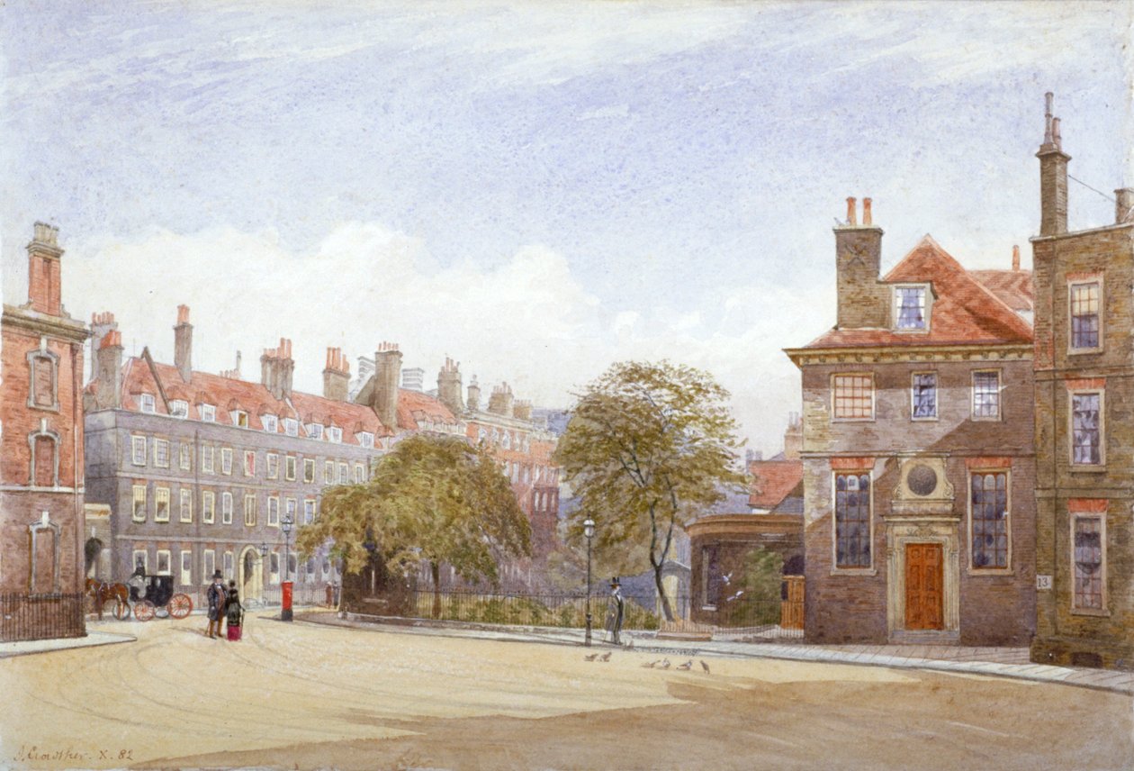 Vista de New Inn, Wych Street, Westminster, Londres, 1882 de John Crowther