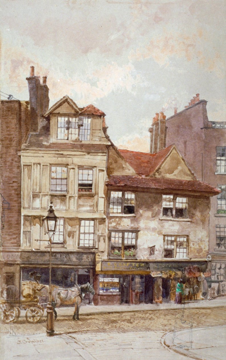 Vista de los números 87-89 Drury Lane, Westminster, Londres, c1880 de John Crowther