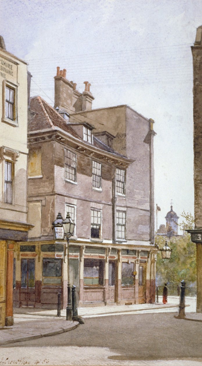 Vista de la taberna Crooked Billet, King Street, Stepney, Londres, 1886 de John Crowther