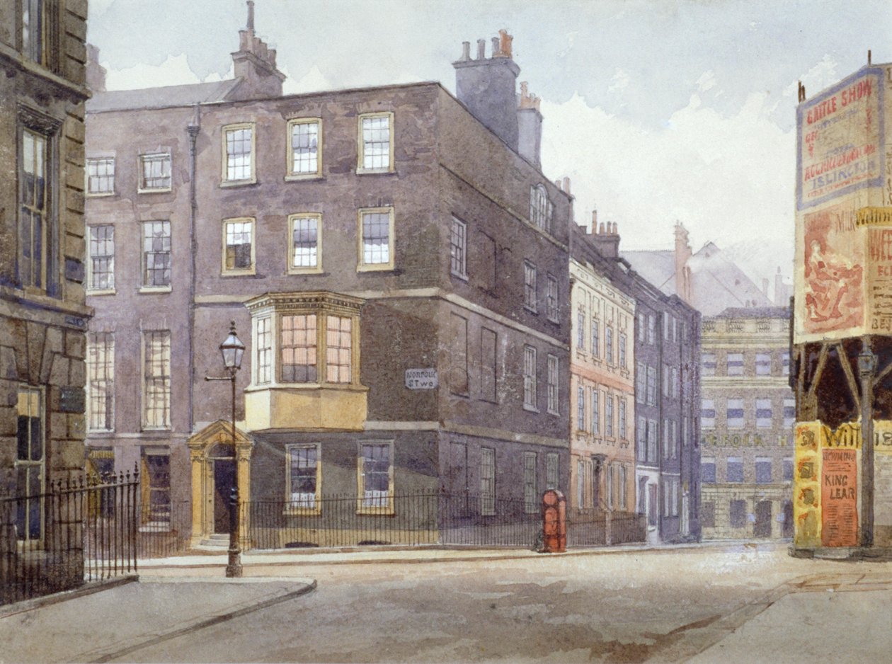 Vista de la intersección de Howard Street y Norfolk Street, Londres de John Crowther