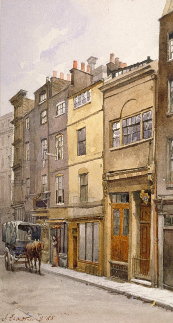 Vista del salón del secretario parroquial, Silver Street, Londres, 1888 de John Crowther