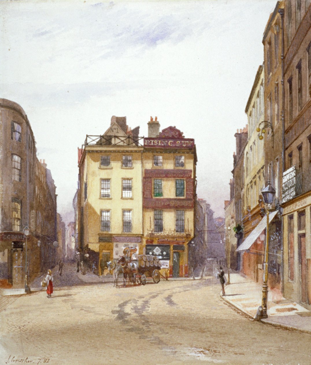 Calle Wych y Calle Holywell, Westminster, Londres de John Crowther