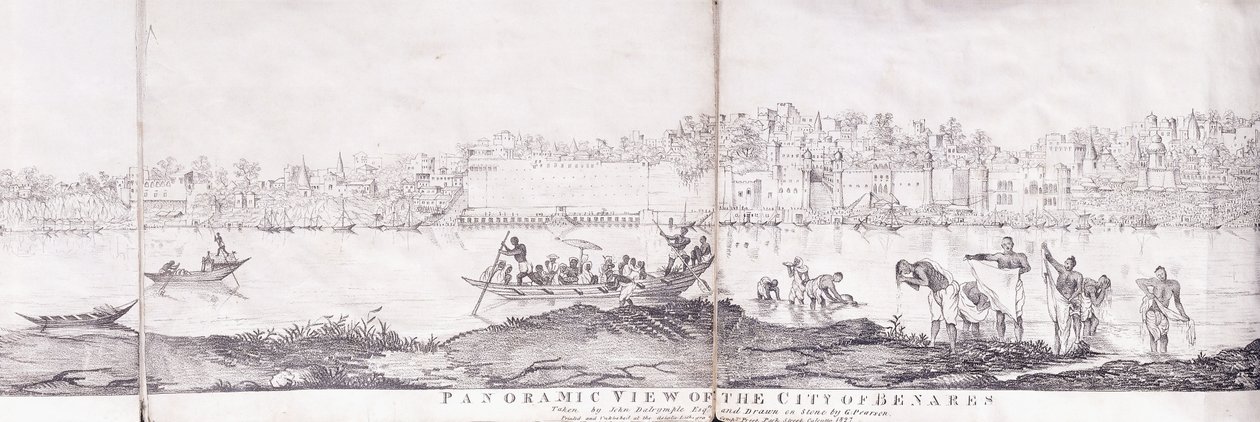 Vista panorámica de la ciudad de Benarés, 1827 de John Dalrymple