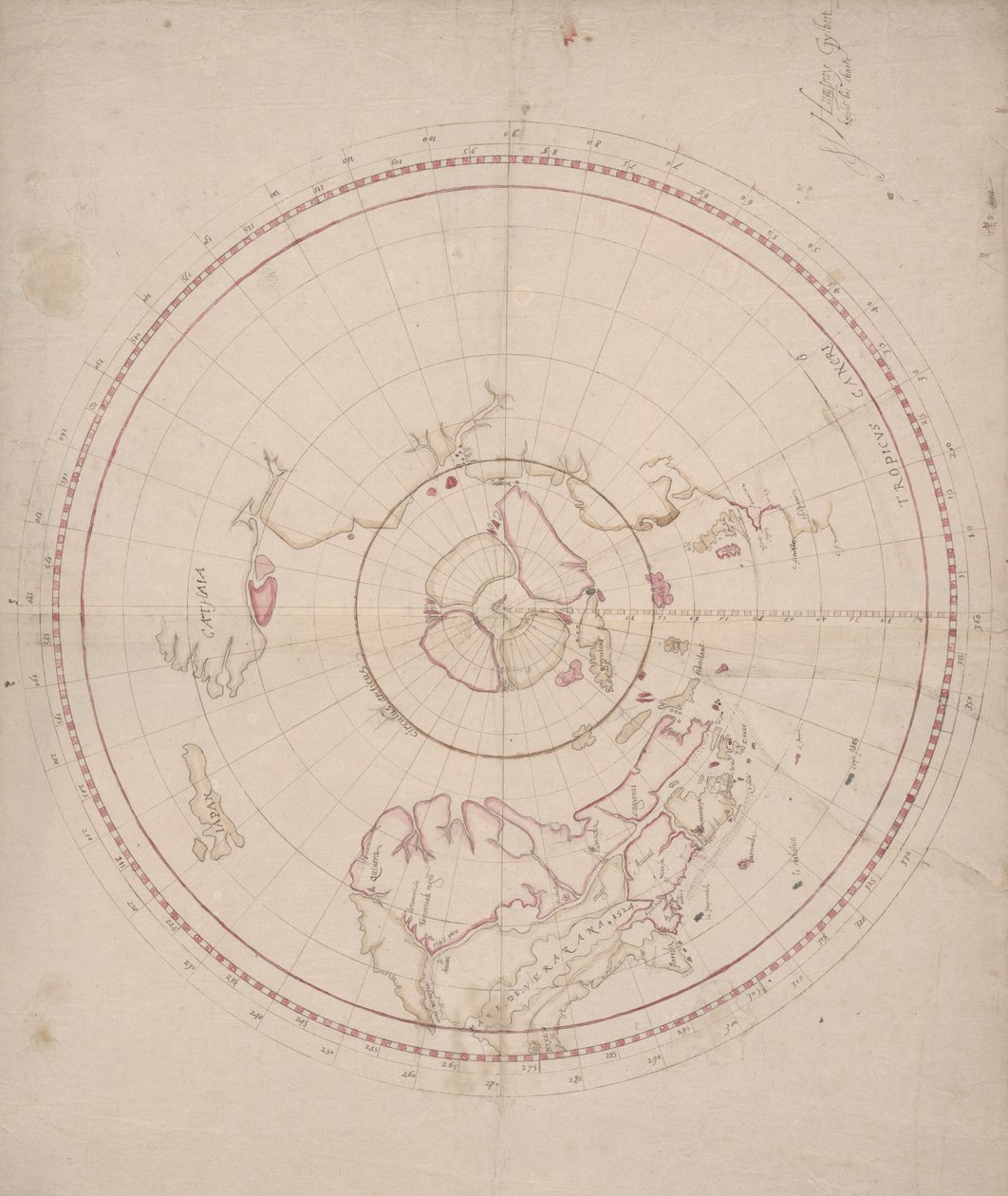 Humfray Gylbert caballero su carta, c.1582 de John Dee