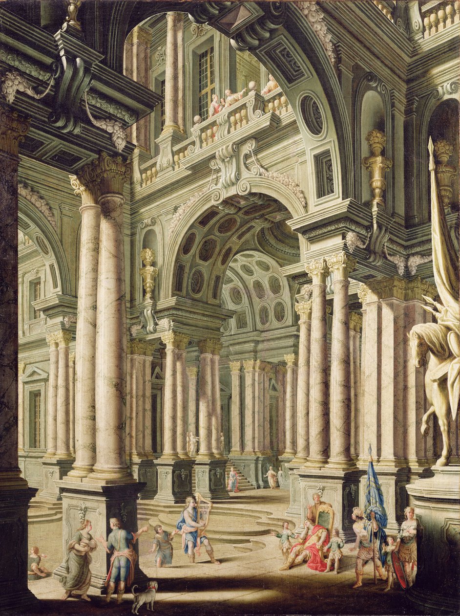 Palacio imaginario con David ante Saúl de John Devoto
