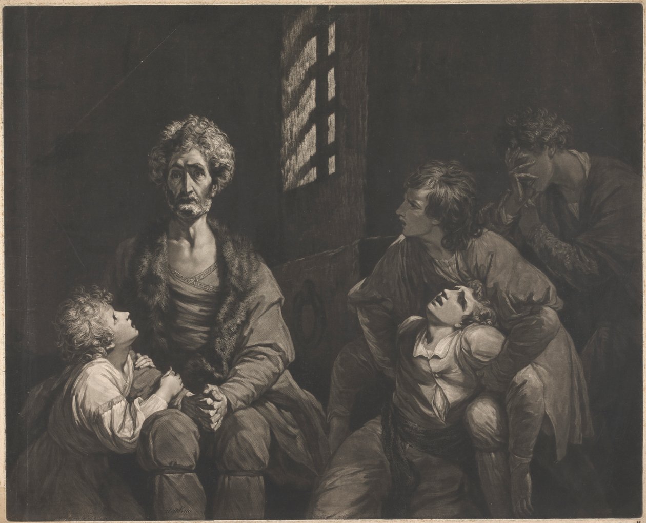 El conde Ugolino della Gherardesca y sus hijos en prisión de John Dixon