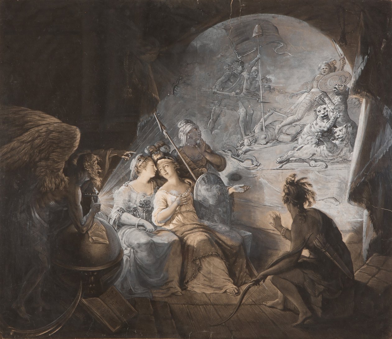 La tempestad del impuesto del té El oráculo, 1774 de John Dixon