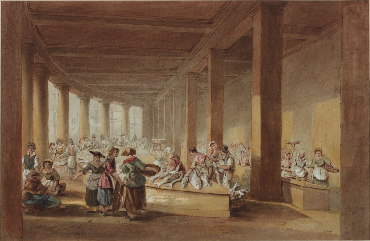 El viejo mercado de pescado, Sandhill, Newcastle upon Tyne de John Dobson