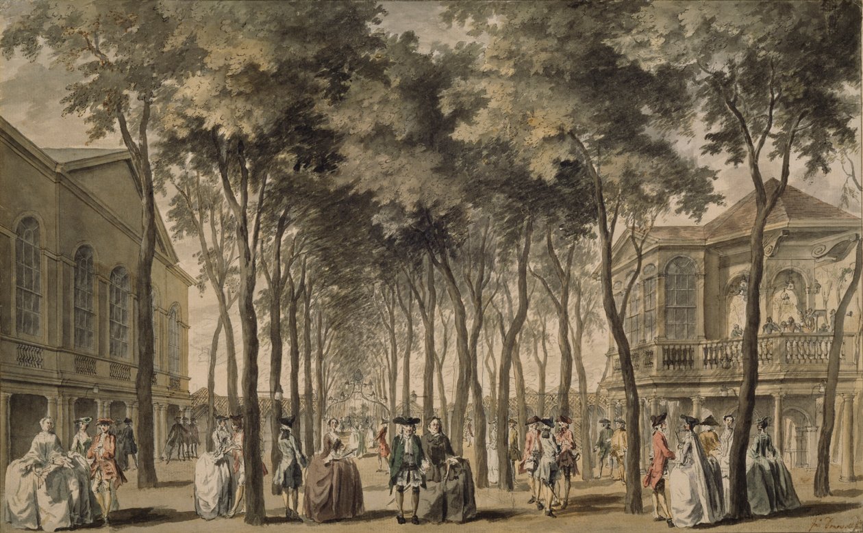 Una vista del Gran Paseo, Jardines de Marylebone, 1778-86 de John Donowell