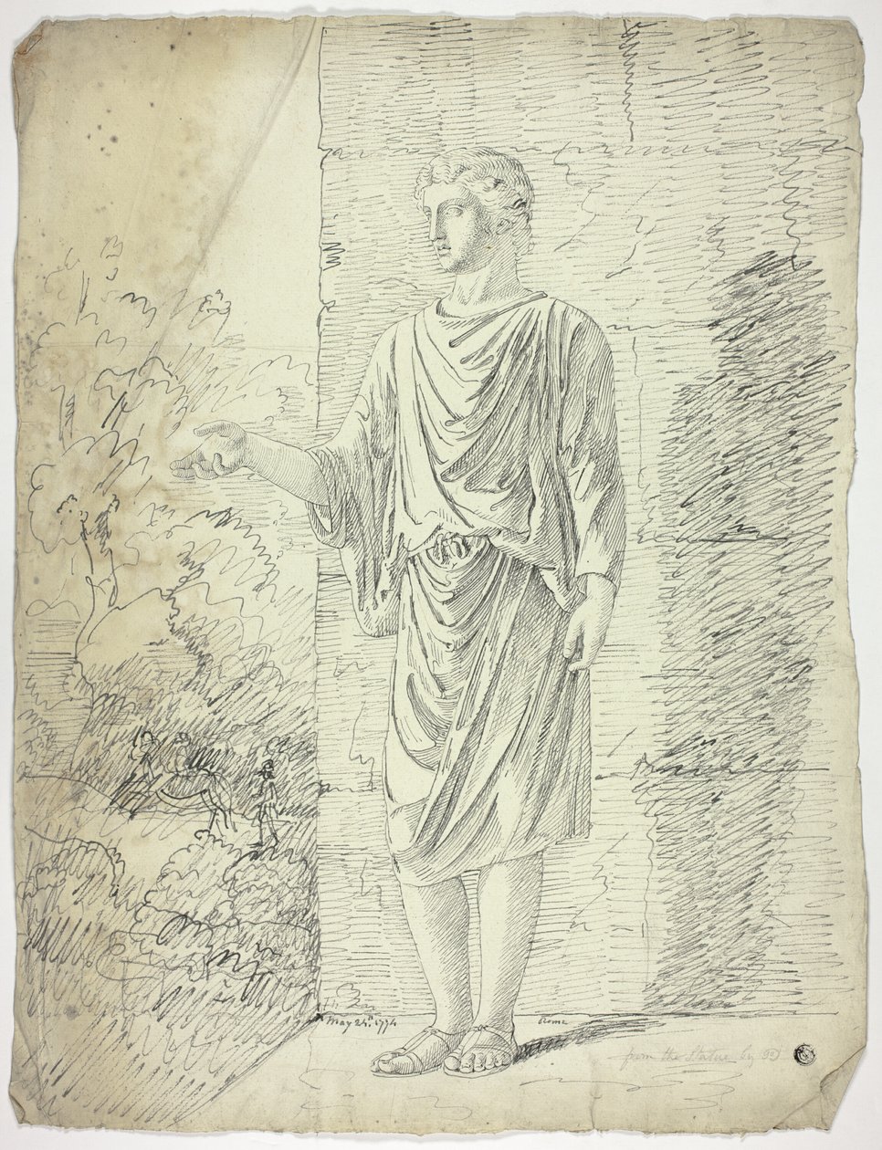 Después de una Escultura Antigua de un Joven de Pie de John Downman