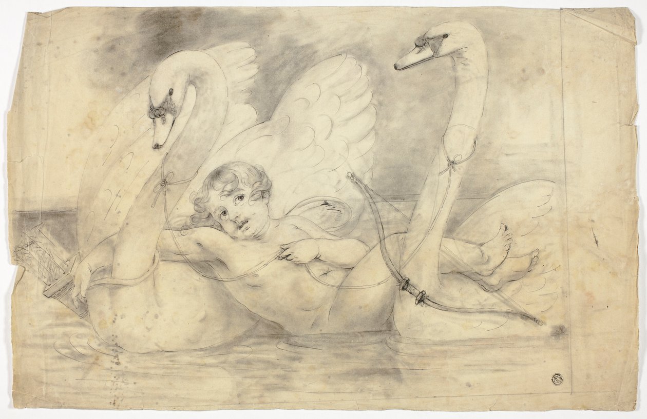 Cupido y los cisnes de John Downman