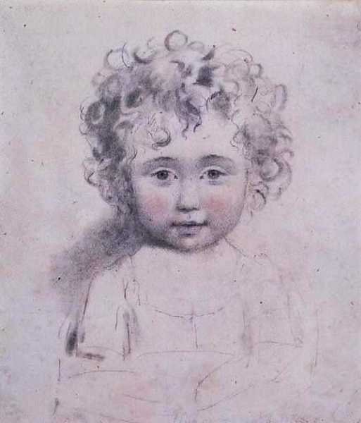 No.1869d La Hija Menor de Lady Strathmore, c.1786 de John Downman