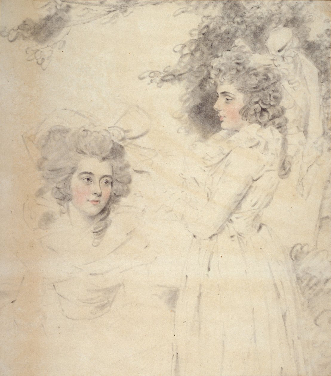Retrato de Georgiana, Duquesa de Devonshire y Lady Elizabeth Foster de John Downman