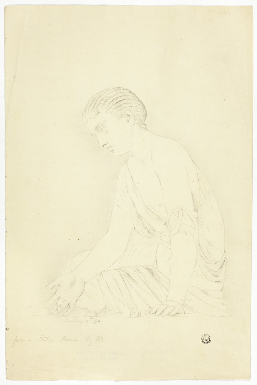 Estatua de niña sentada de John Downman