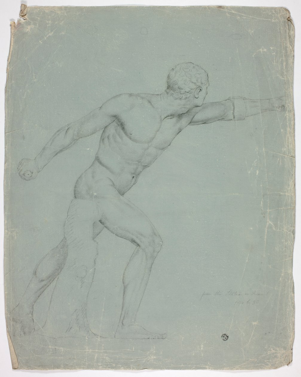 El Gladiador Borghese de la Estatua en Roma de John Downman