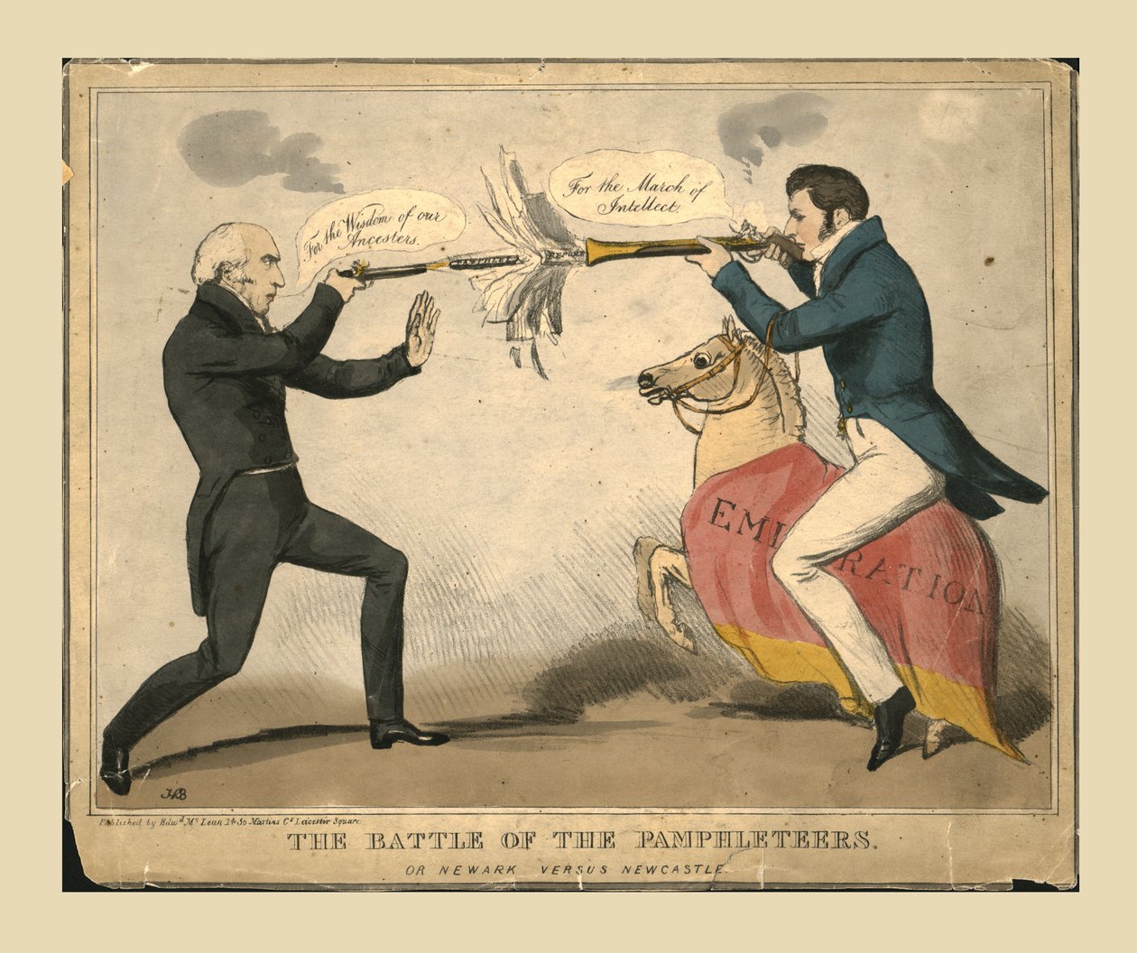 La batalla de los panfletistas. O Newark contra Newcastle, 1829 de John Doyle