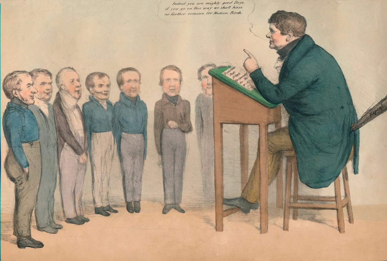 El tutor irlandés, 1836 de John Doyle