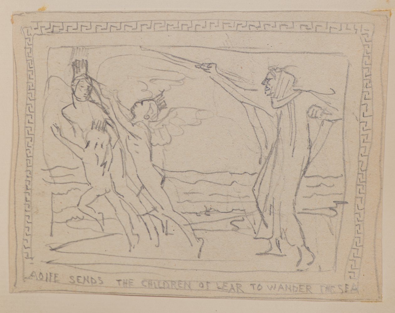 Aoife envía a los hijos de Lir a vagar por el mar de John Duncan