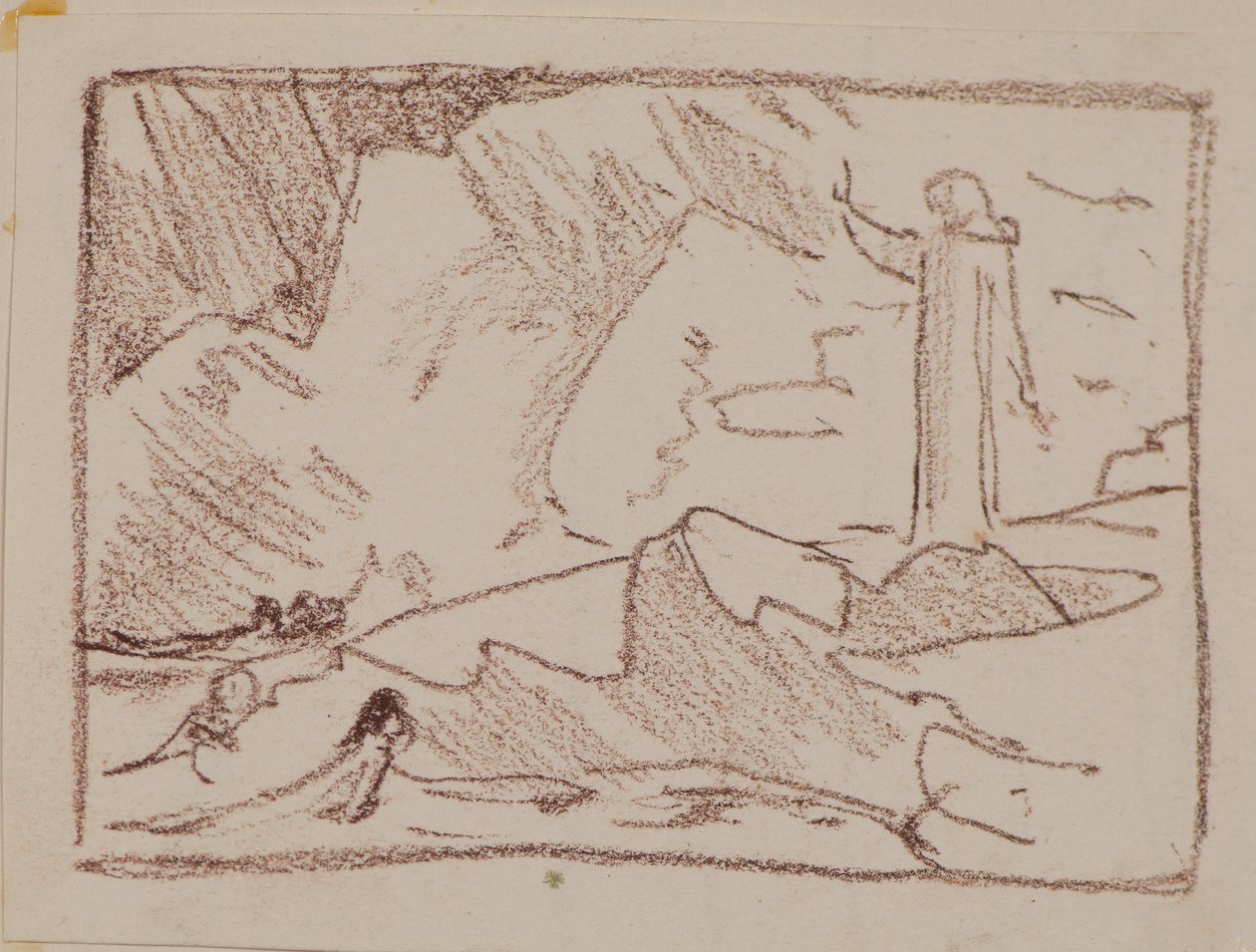 Columba bendiciendo sirenas (lápiz) de John Duncan