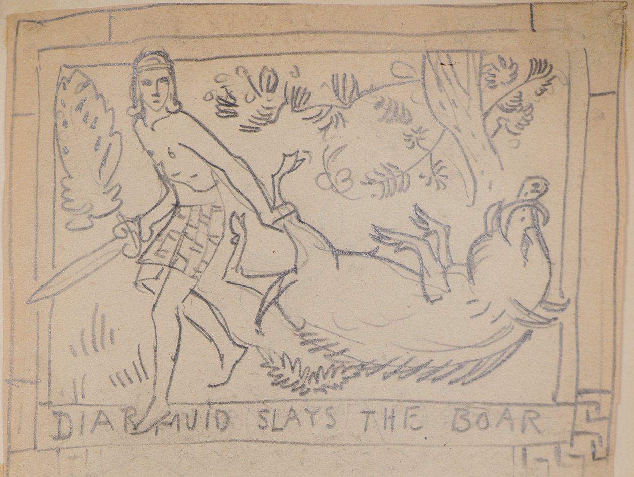 Diarmuid mata al jabalí de John Duncan