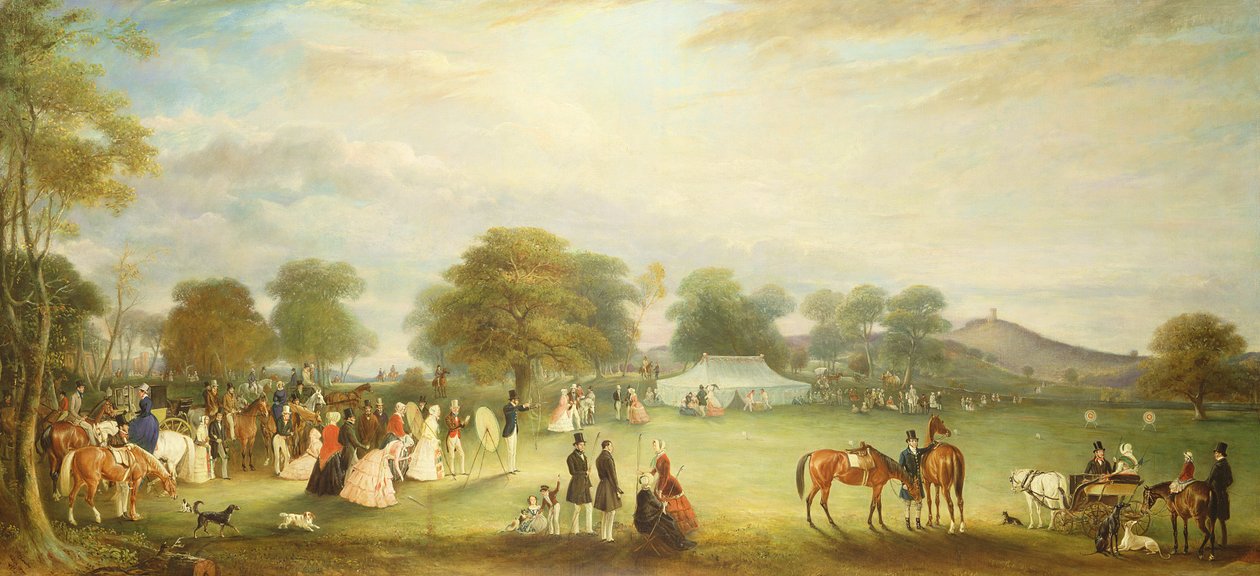 Reunión de tiro con arco en Bradgate Park, Leicestershire, 1850 de John E. Ferneley
