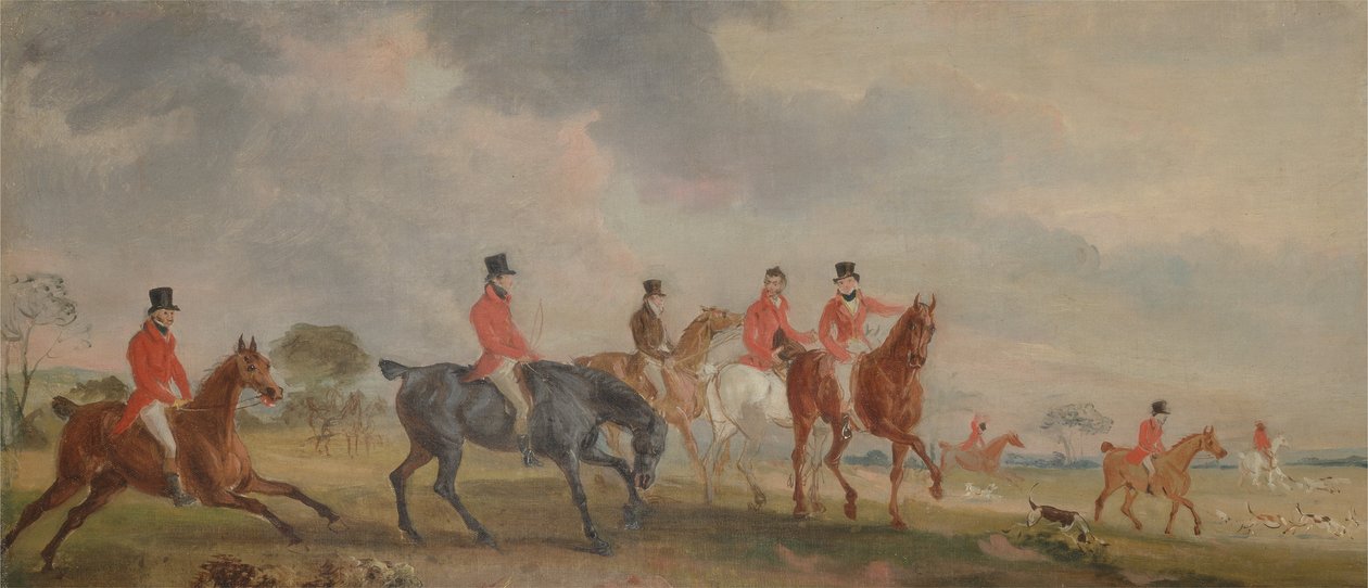 La caza de Quorn: El artista y sus amigos partiendo de John E. Ferneley