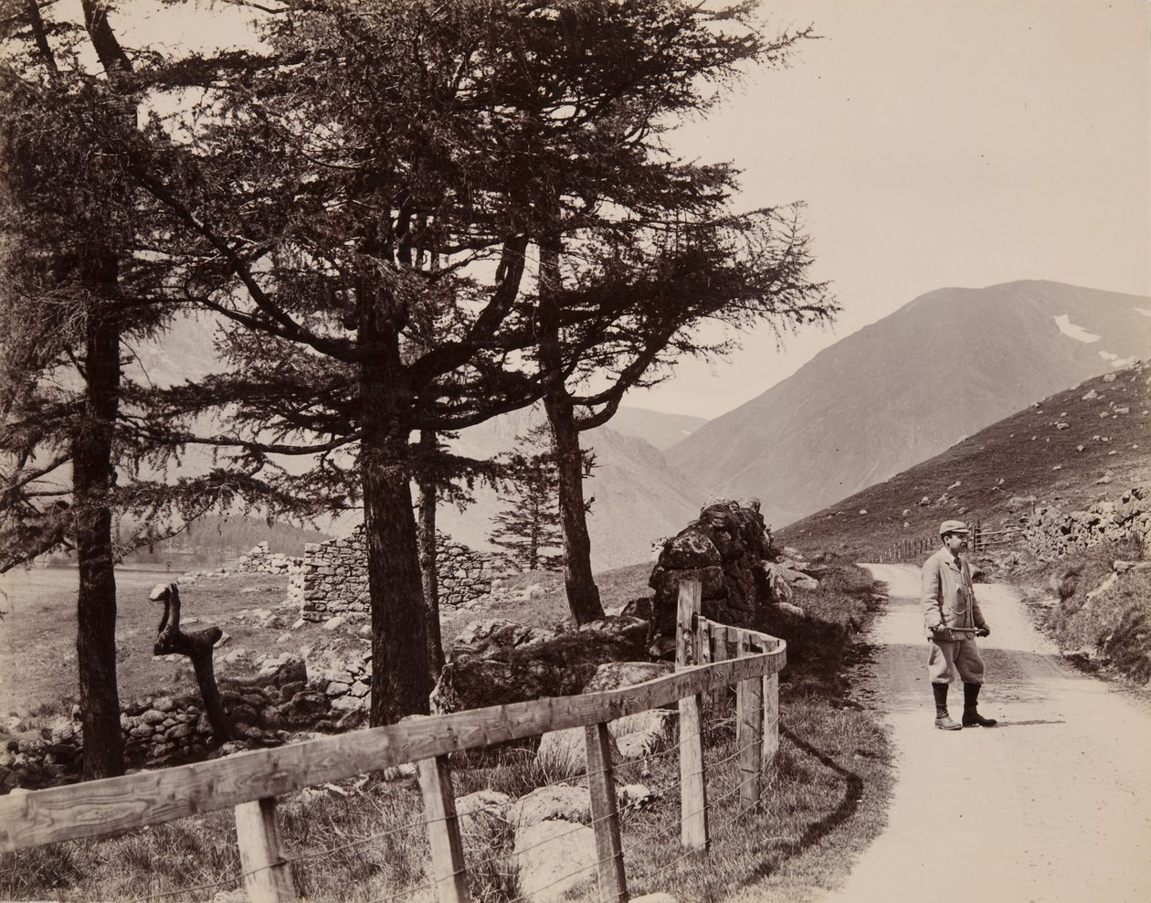 Clova - Casas en ruinas, 1895 de John Edward Alyosius Steggall