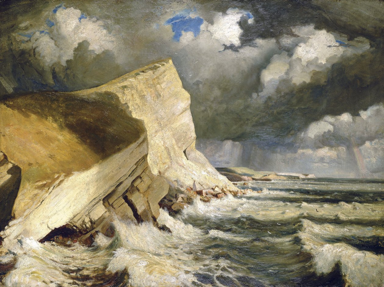 Lulworth Creek, en Dorset (Inglaterra). Óleo sobre lienzo de Herbert Barnard John Everett (1876-1949) de John Everett