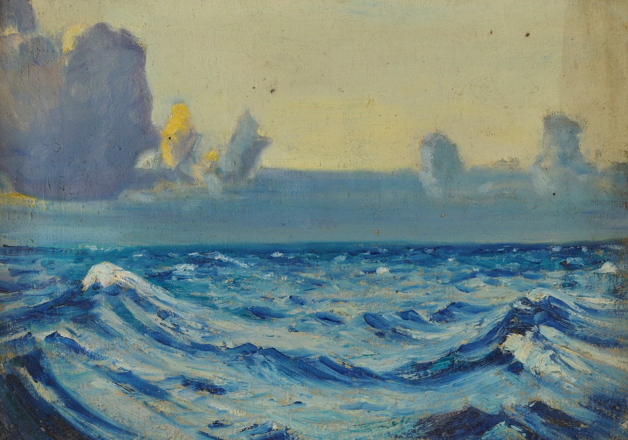 Paisaje marino, Finales del siglo XIX - mediados del siglo XX (óleo sobre lienzo) de John Everett