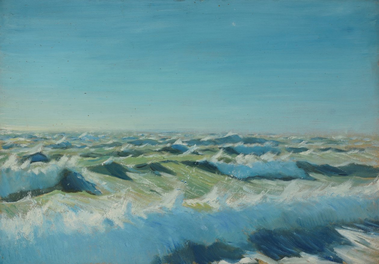 Paisaje marino, Finales del siglo XIX - mediados del siglo XX (óleo sobre papel) de John Everett