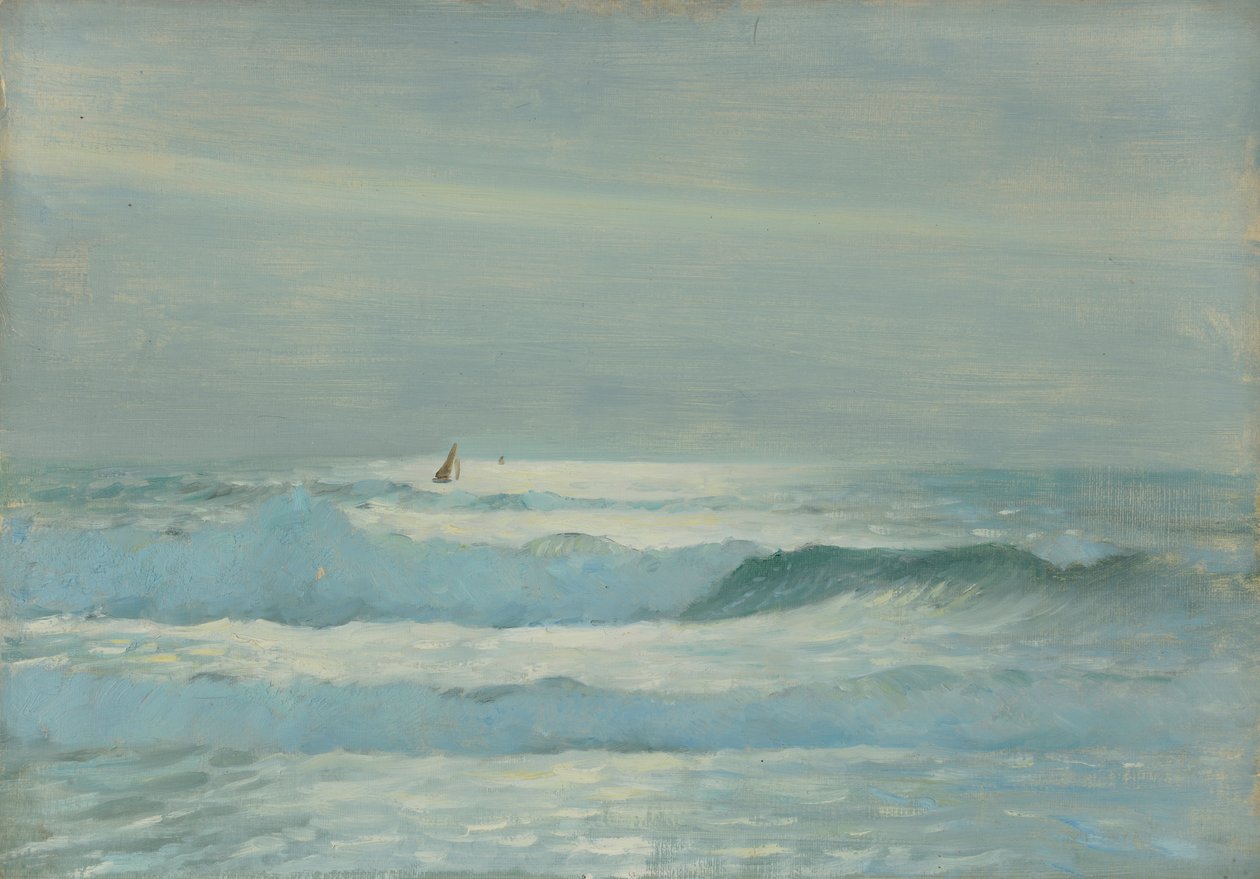 Paisaje marino, Finales del siglo XIX - mediados del siglo XX (óleo sobre papel) de John Everett