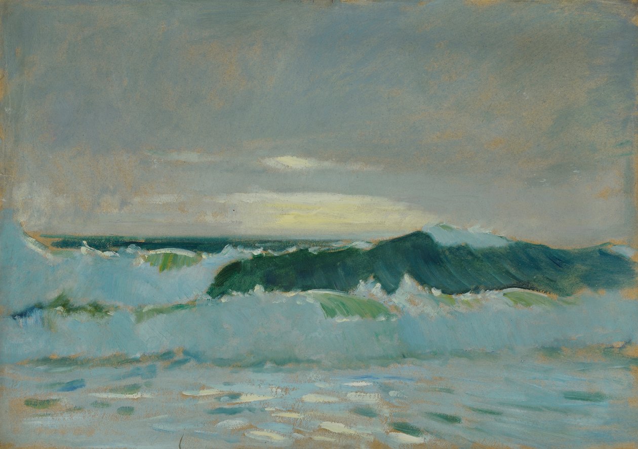 Paisaje marino, Finales del siglo XIX - mediados del siglo XX (óleo sobre papel) de John Everett