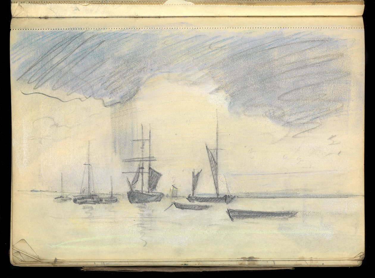 Paisaje marino, Cuaderno de bocetos de John Everett