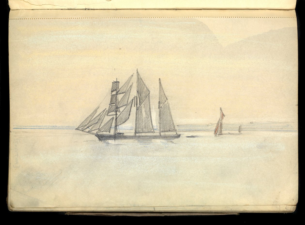 Paisaje marino, Cuaderno de bocetos de John Everett
