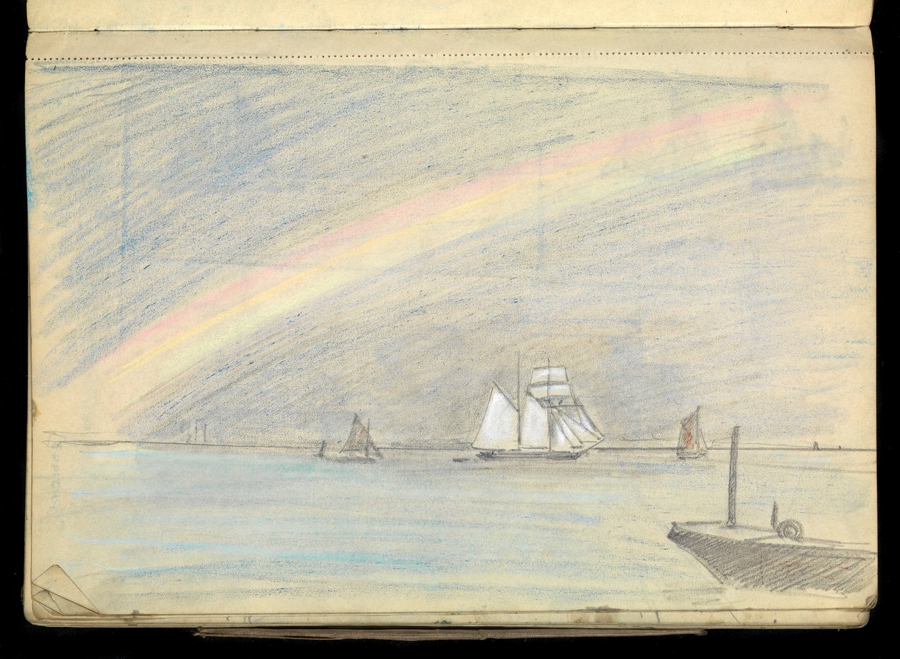 Paisaje marino, Cuaderno de bocetos de John Everett