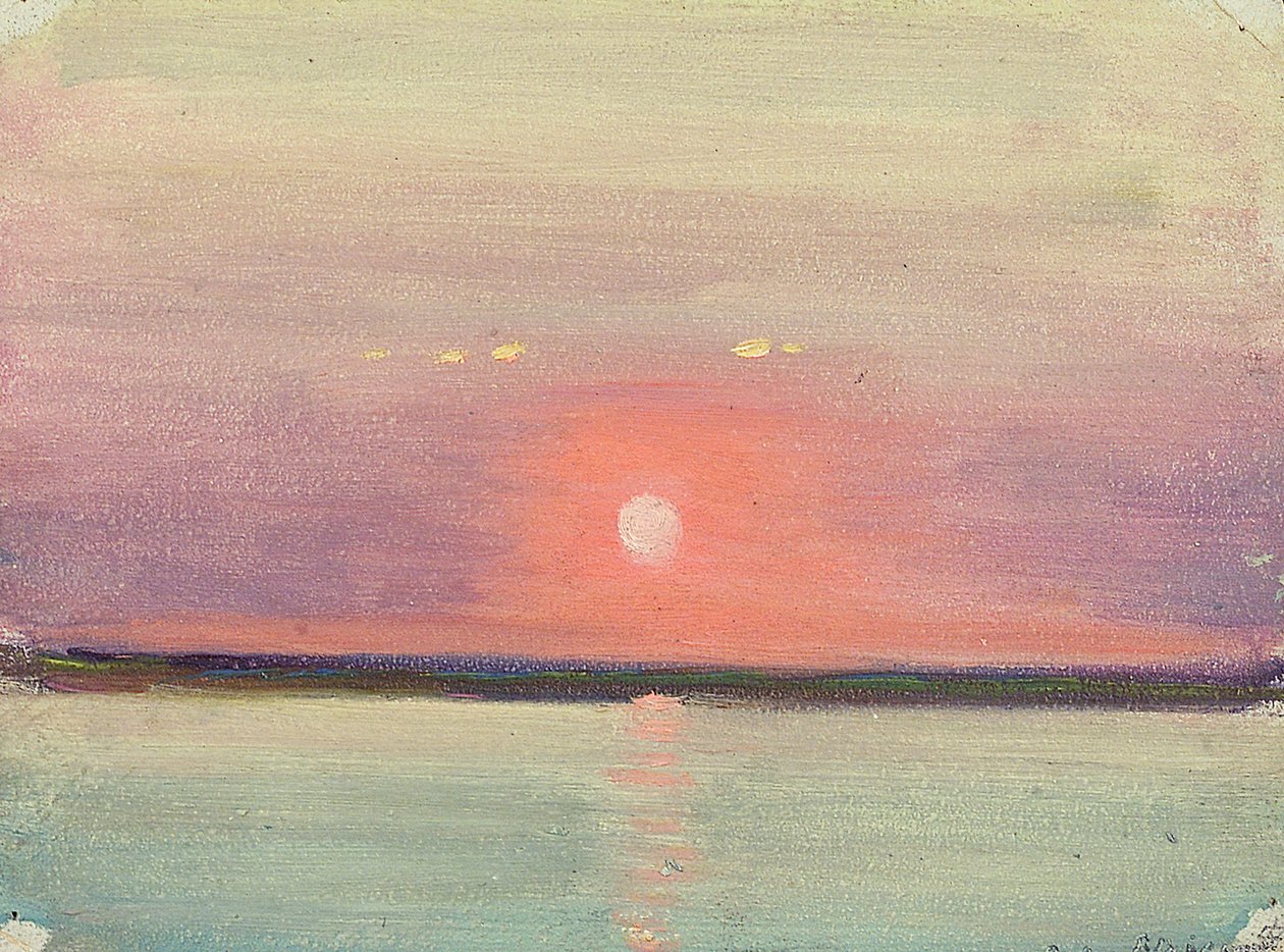Paisaje marino, principios-mediados del siglo XX (óleo sobre papel) de John Everett