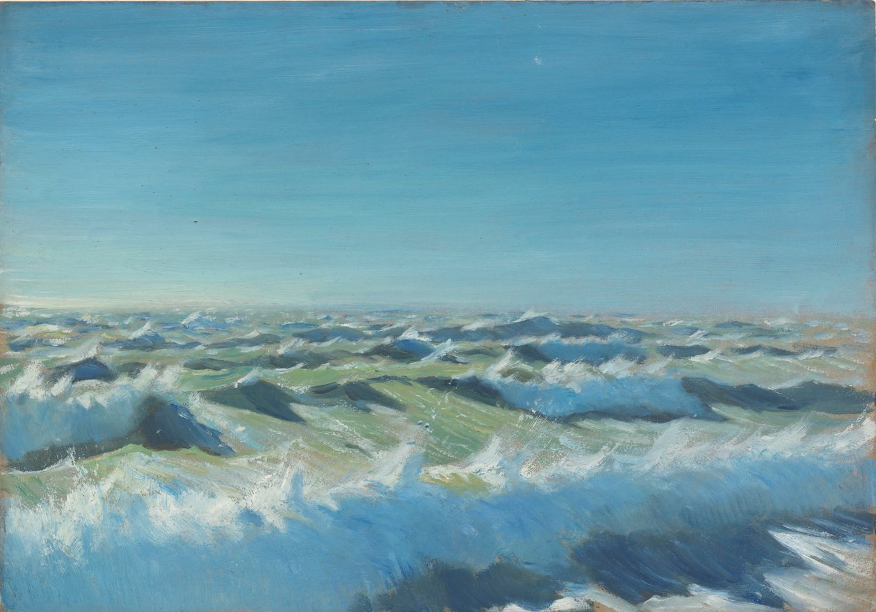 Paisaje marino, finales del siglo XIX - mediados del siglo XX (óleo sobre papel) de John Everett