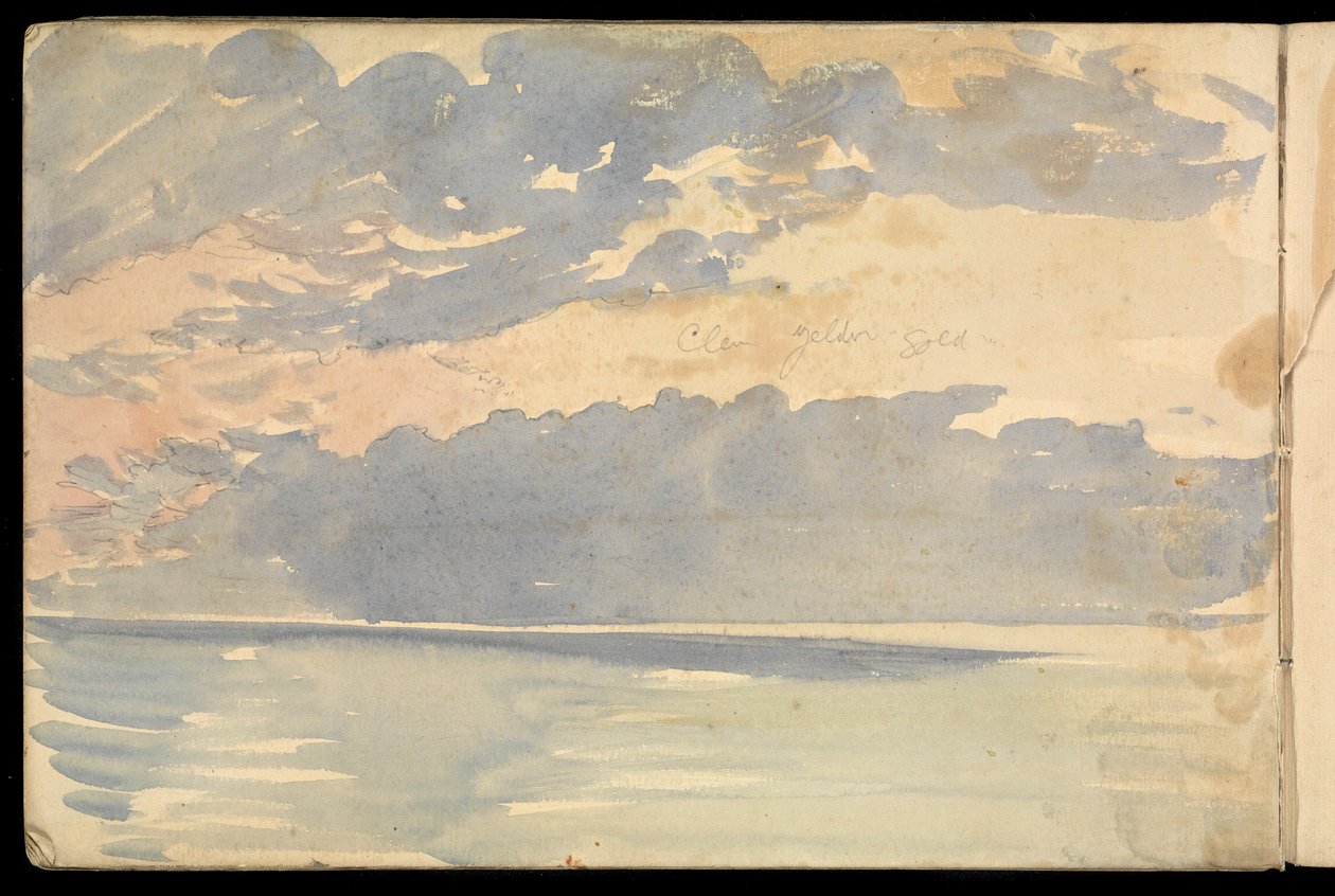 Paisaje marino, cuaderno de bocetos de John Everett