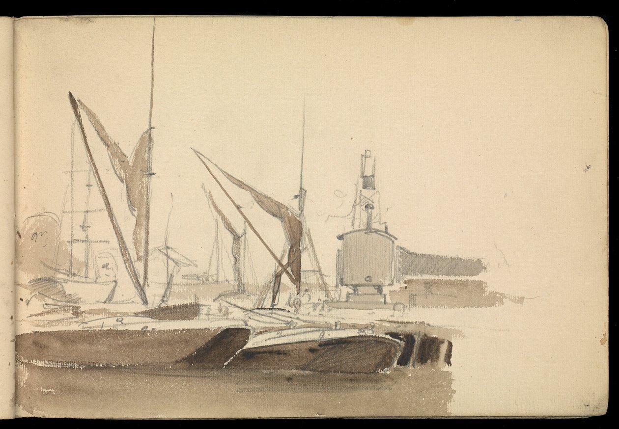 Paisaje marino, cuaderno de bocetos de John Everett