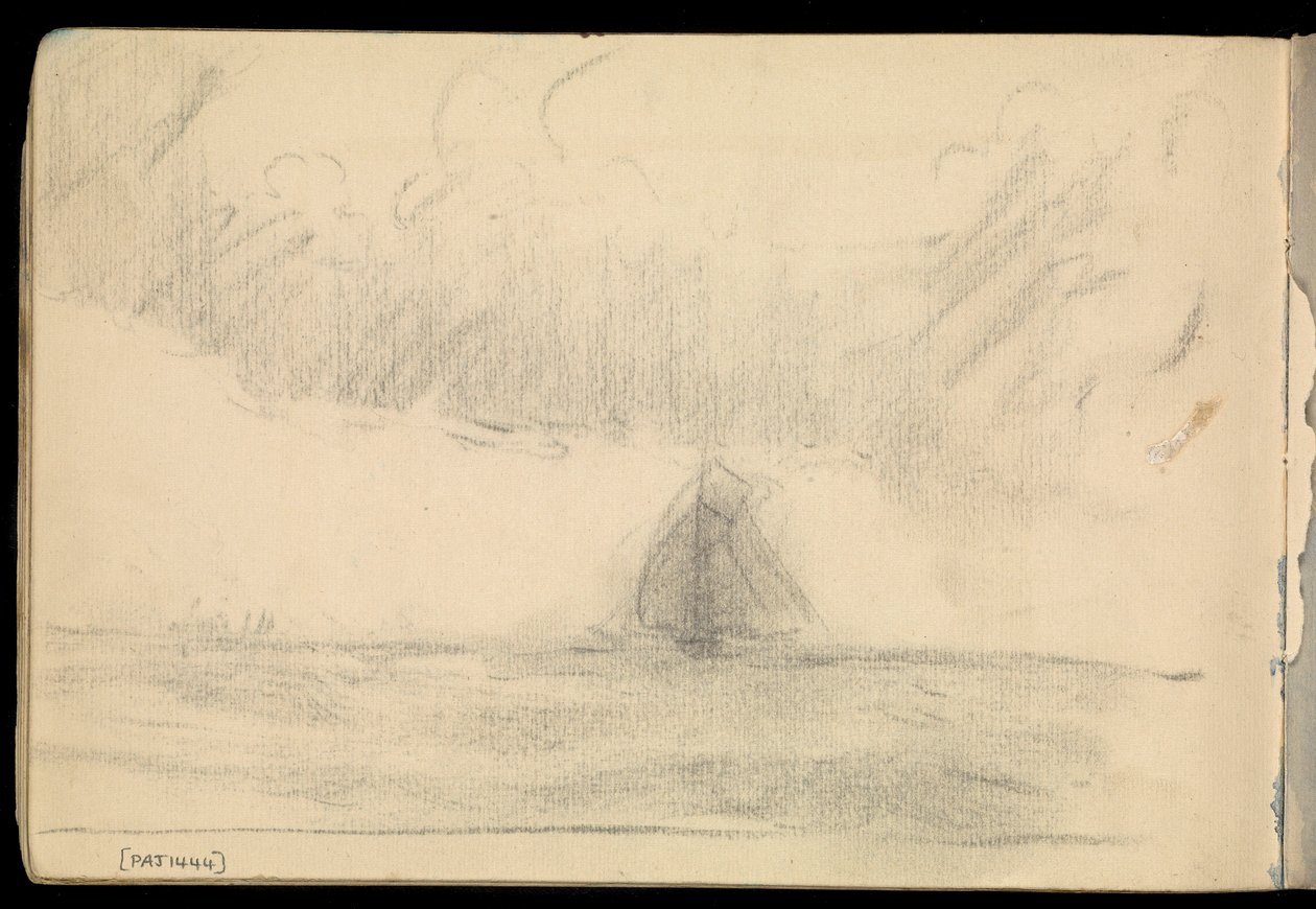 Paisaje marino, cuaderno de bocetos de John Everett