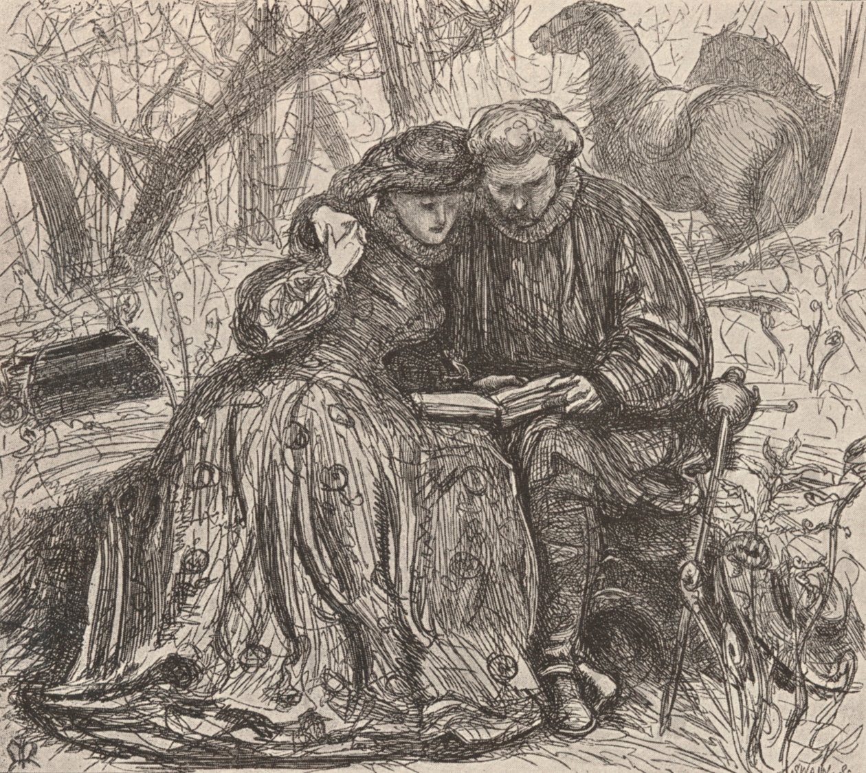 Ilustración de la Probación de la Hermana Anne, c1850-1890, 1923 de John Everett Millais