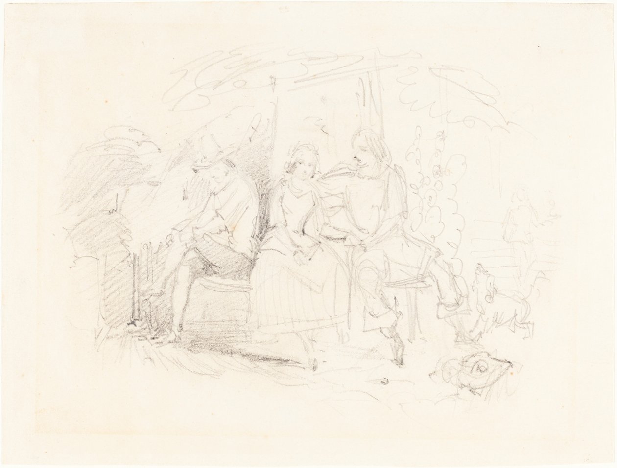 Amantes bajo un árbol de John Everett Millais