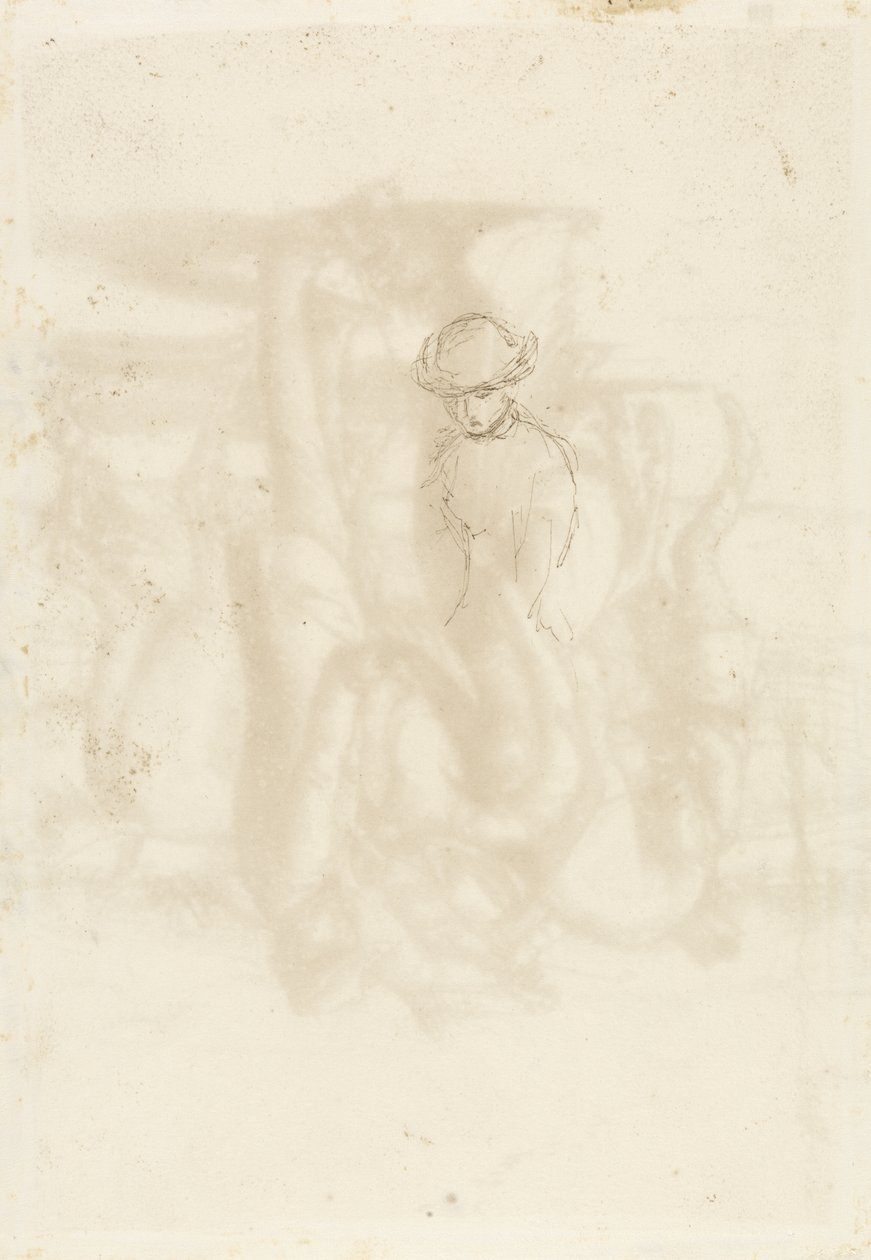 Rechazado, Verso: Boceto de una mujer, 1853 de John Everett Millais