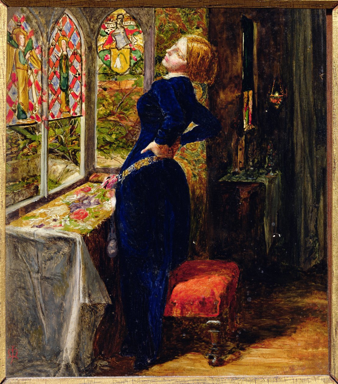 Estudio para Mariana en la Granja con Foso de John Everett Millais
