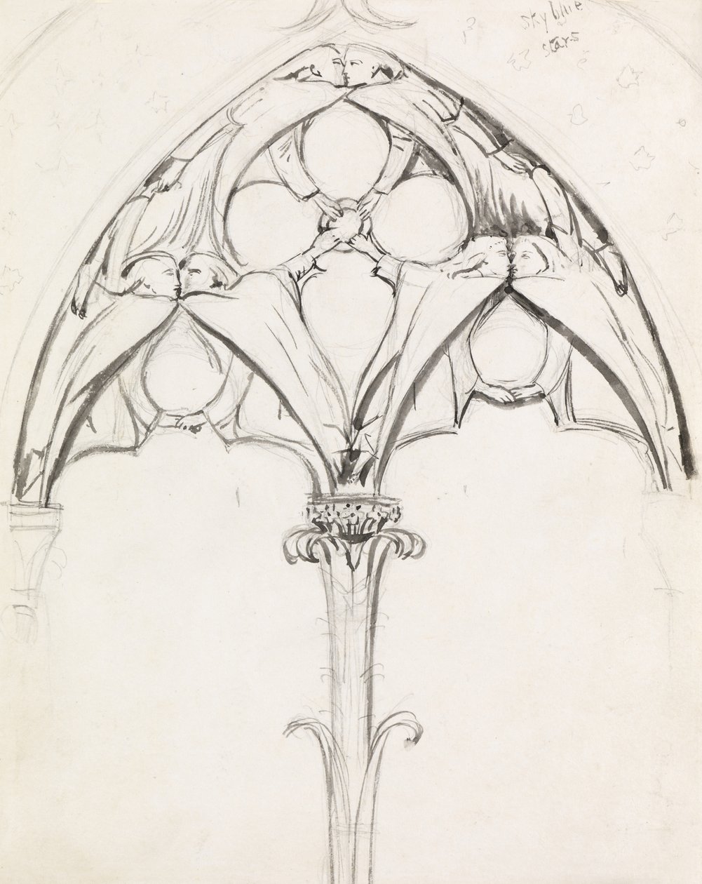 Estudio para un diseño de ventana de John Everett Millais