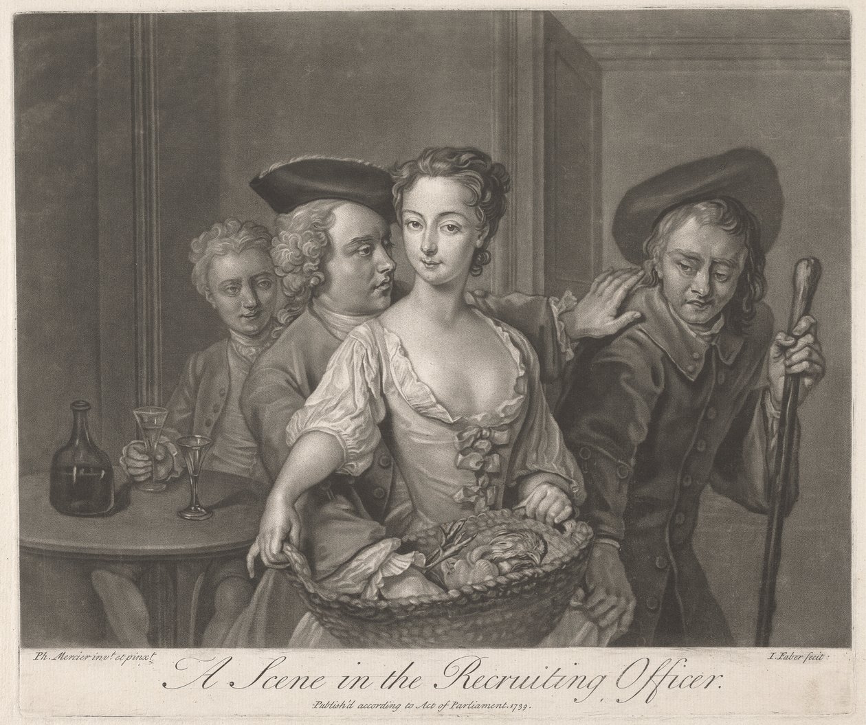 Una escena en el Oficial de Reclutamiento de John Faber the younger