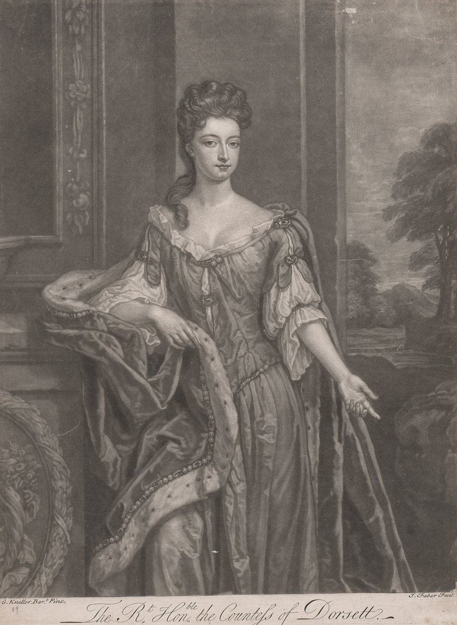 Bellezas de Hampton Court: La Muy Honorable Mary, Condesa de Dorset de John Faber the younger